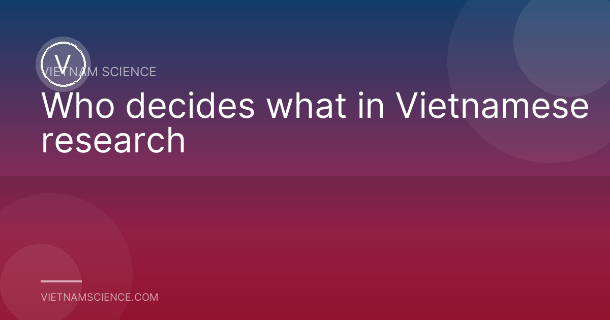 Who decides what in Vietnamese research